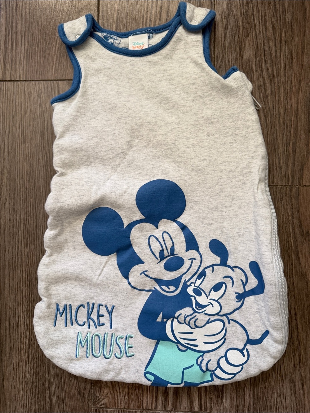 Disney Mickey Mouse Sleeveless Sleep Sack - Blue/Gray